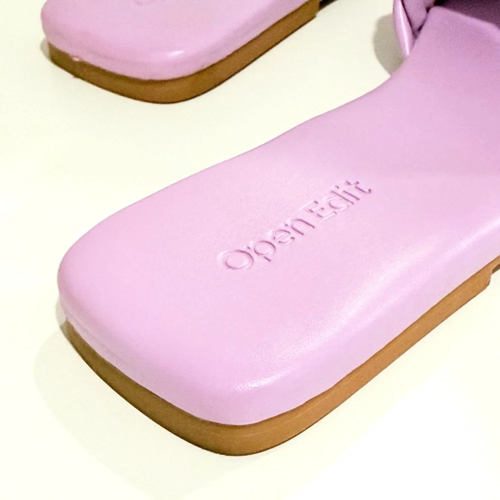 Nordstrom Open Edit Women's Lucca Slide Sandal - 7.5, Purple/Lavender - Picture 3 of 7
